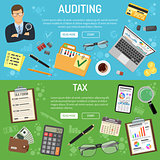 Auditing, Tax and Business Accounting Banners