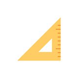 Triangle ruler flat icon