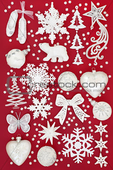 White and Silver Christmas Decorations