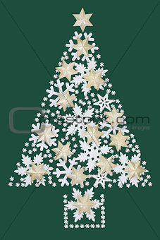 Star and Snowflake Christmas Tree