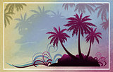 Exotic Landscape with Palm