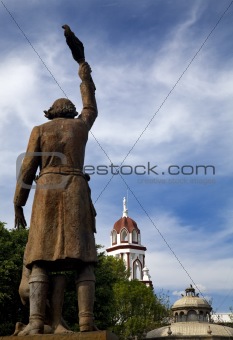 Statue Miguel Hidalgo Hero of Mexican Revolution
