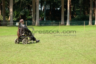 Senior in wheelchair