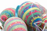 Close up of easter eggs