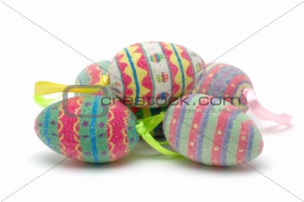 Stack of easter eggs