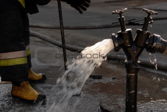 Hydrant and fireman