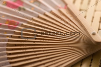 Oriental wooden fan