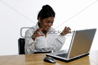 Indian Business Woman at her Laptop