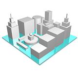 Central Business District in 3d
