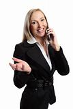 Businesswoman telephone conversation