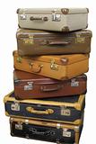 Pile of old suitcases