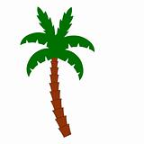single palm tree vector