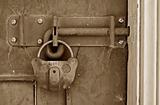 old locked door