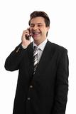 Happy Businessman on phone