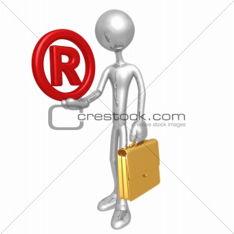 Businessman Holding Copyright Symbol