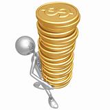 Gold Dollar Coins Tower