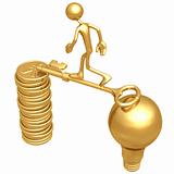 Golden Key Bridge Between An Idea And Coins