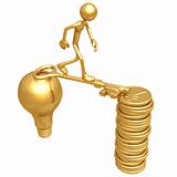 Golden Key Bridge Between An Idea And Coins