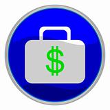 dollar suitcase icon
