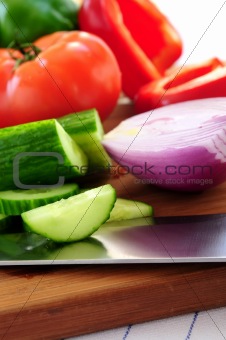 Vegetables for salad