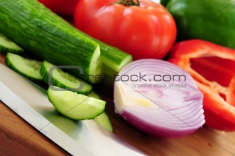 Vegetables for salad