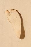 Footprint in sand