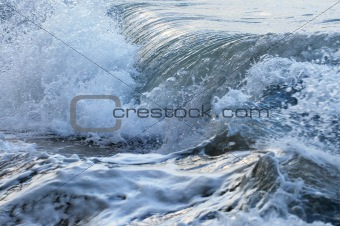 Waves in stormy ocean
