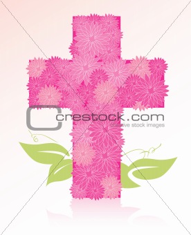 Cross-shaped flower bouquet
