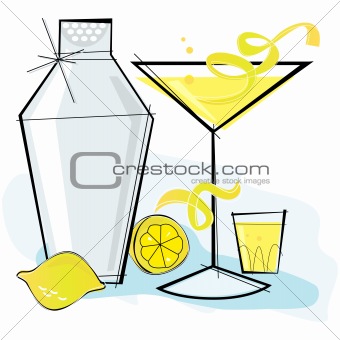Retro-style Lemondrop Martini
