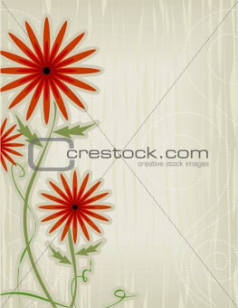 Red Flower Abstract
