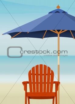 Adirondack Chair at Beach