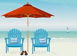 Adirondack Chairs at Beach