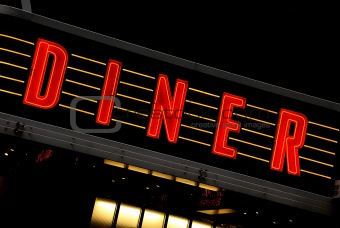 neon "Diner" sign