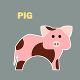 Farm animal pig simple