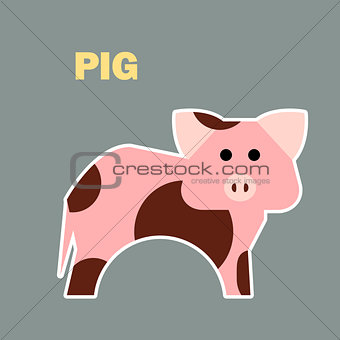 Farm animal pig simple