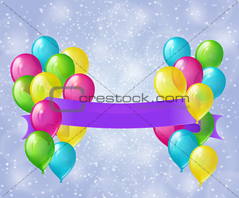 Balloons with banner