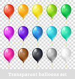 Transparent balloons set