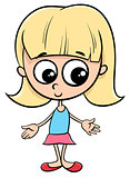 cute little girl cartoon kid character