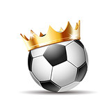 Soccer Ball in Golden Royal Crown