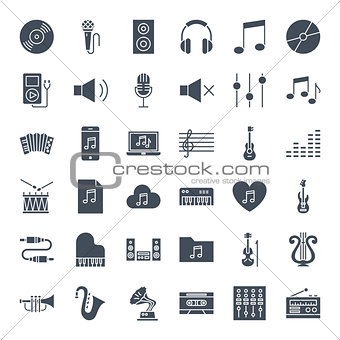 Music Solid Web Icons