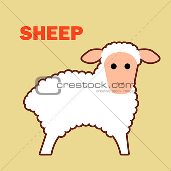 Farm animal sheep simple