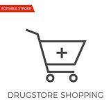 Drugstore Shopping Vector Icon