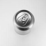 aluminum can on white background