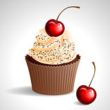 Cupcake with cherry