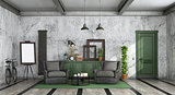Living room in industrial style