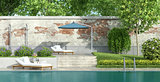 Luxury garden with pool