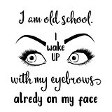 Funny  hand drawn quote about makeup