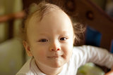 Portrait of a baby boy looking on camera