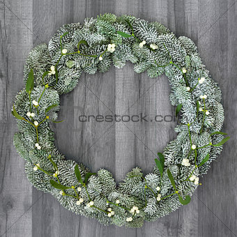 Mistletoe and Spruce Fir Wreath