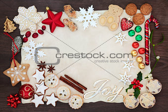 Christmas and Joy Background Border